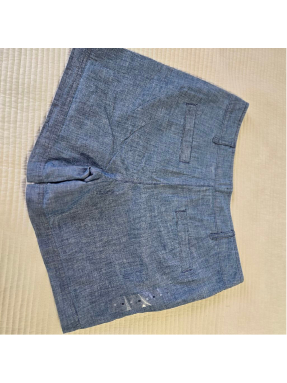 Women's GAP Blue High Waist Shorts 100% Cotton Chambray 5 inch Shorts Size 8 - Picture 9 of 13